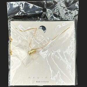NYUNY Gold Tone Pendant Necklace Made in Korea